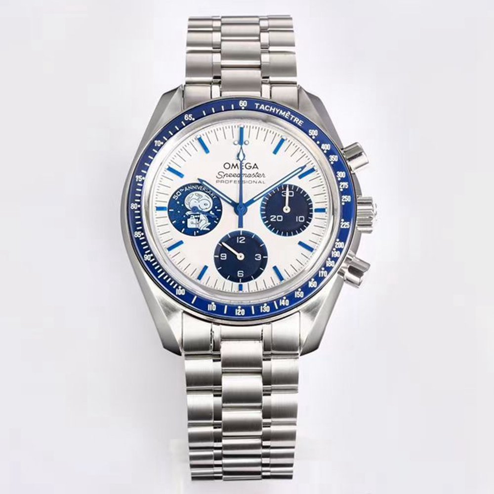 Omega Snoopy OS factory V2 version Cal.3861 automatic 1:1 grade silver case 42mm steel band WTx