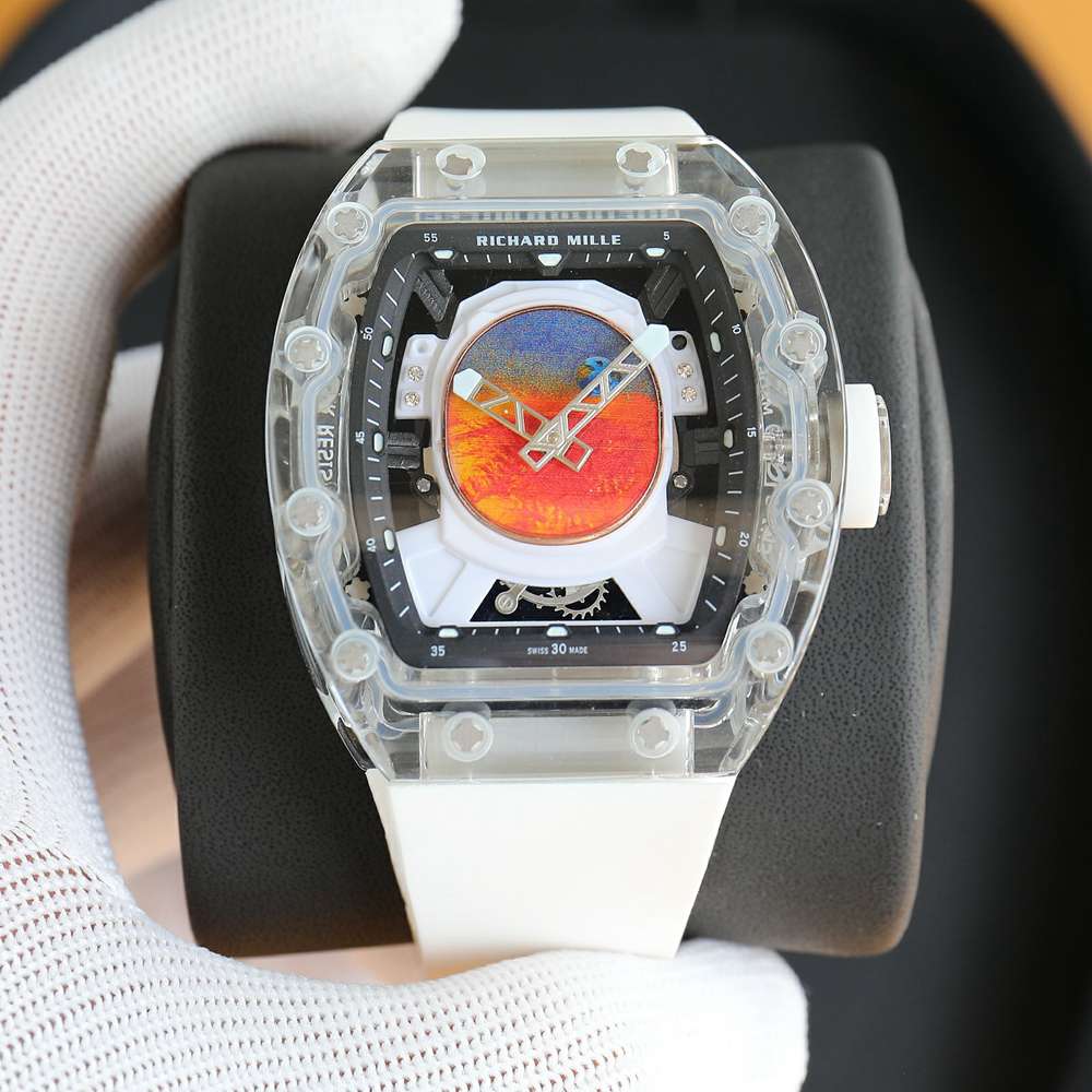 RM52-05 white rubber transparent case astronaut face copy tourbillon automatic men watch WS18