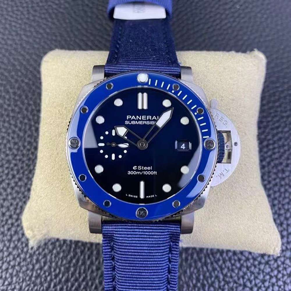 Panerai VS factory PAM1289 silver case 44mm blue dial blue bezel blue strap top quality WT