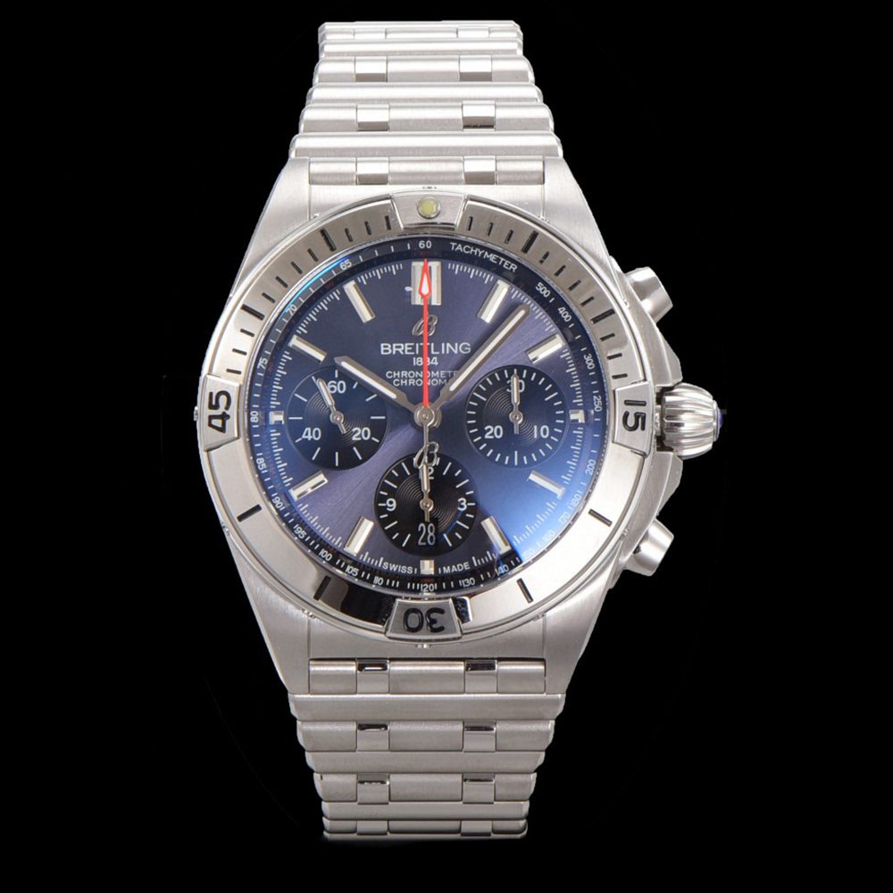 Breilting B01 top quality bls factory 7750 full works chronometer blue dial 43mm men stopwatch WT225