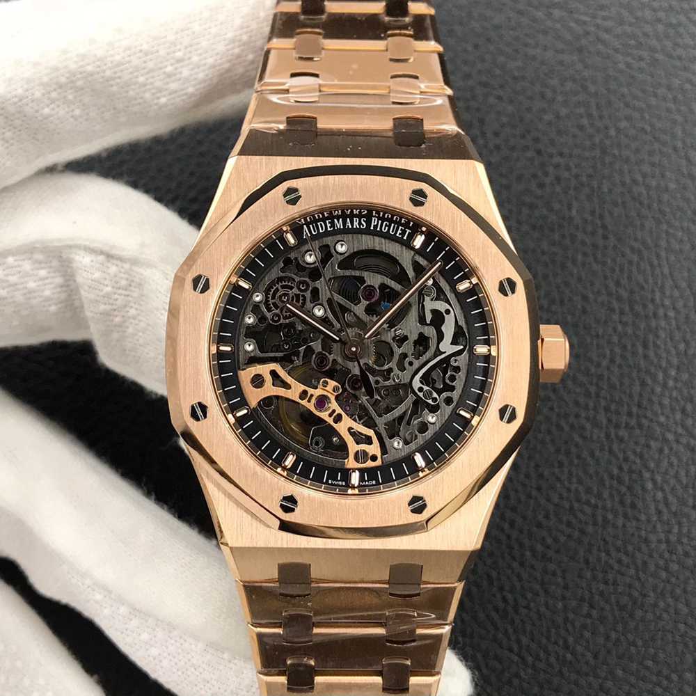 AP 15407 APS factory skeleton rose gold case 41mm Cal.3132 automatic high grade men watch WT215