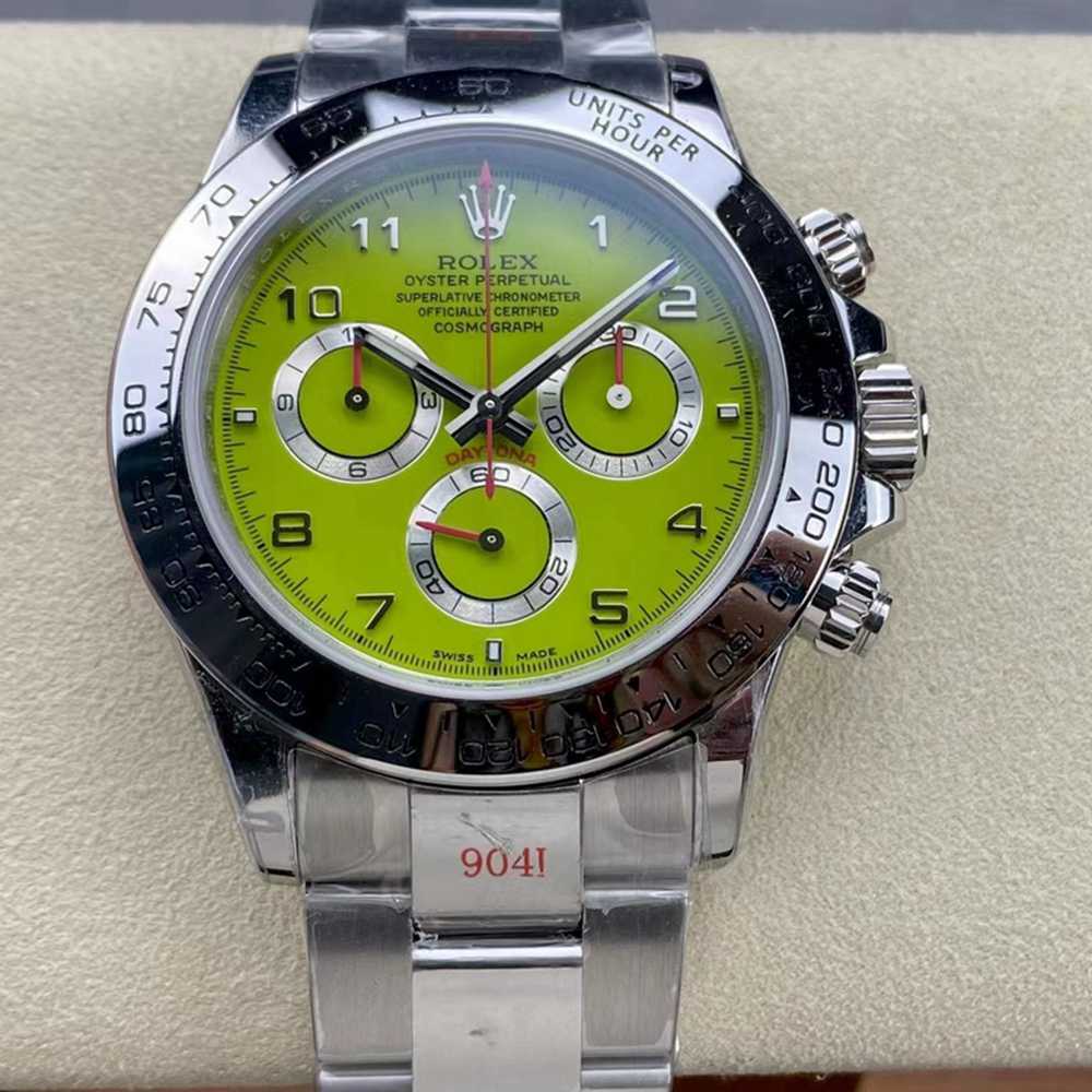 Daytona IPK factory 4130 chronograph full works 904L stainless steel case green dial men stopwatch XD34