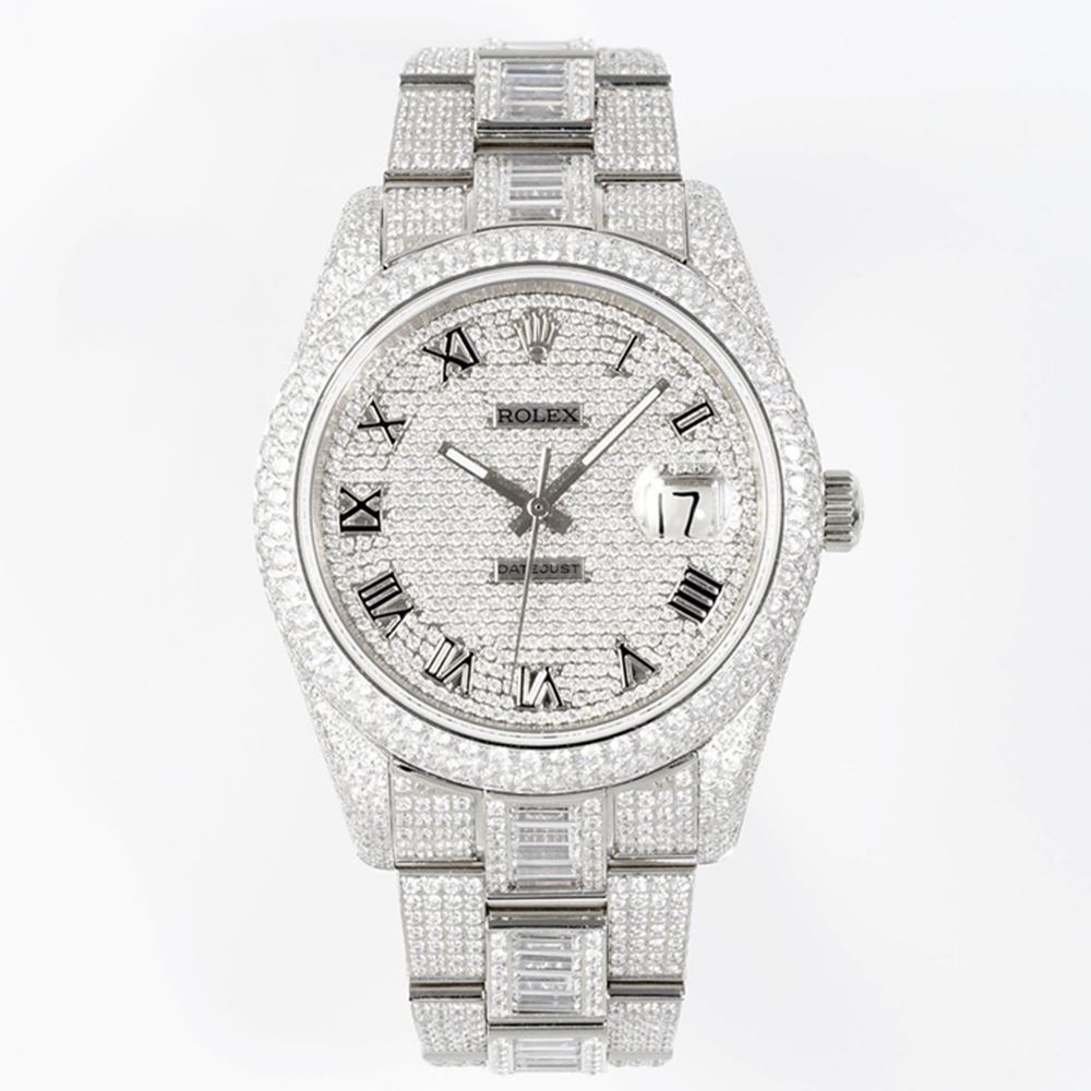 Datejust Swarovski diamonds baguette stones strap ETA 2824 movement TW factory high grade XD27