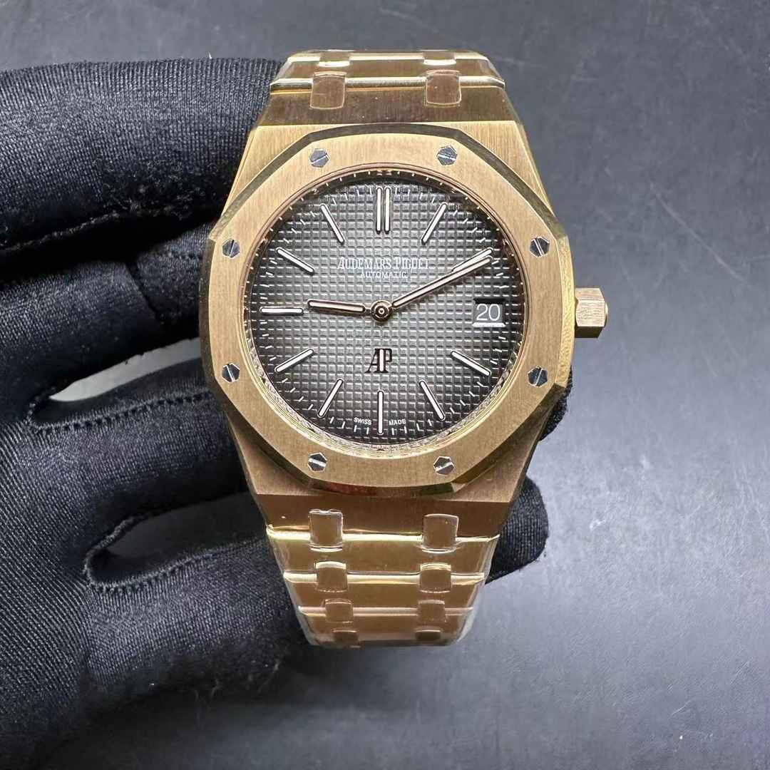 AP Royal Oak Jumbo 15202 ZF factory automatic Rose gold thin case 39mm Grey dial best grade 530$