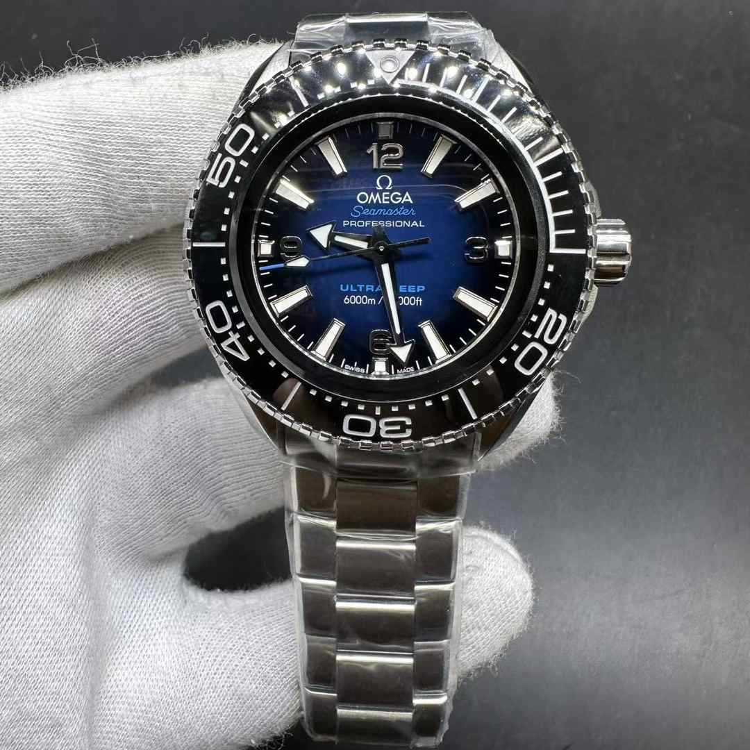 Omega Seamaster Professional Planet Ocean TF factory 2824 movement Steel case 45mm Blue dial  400$
