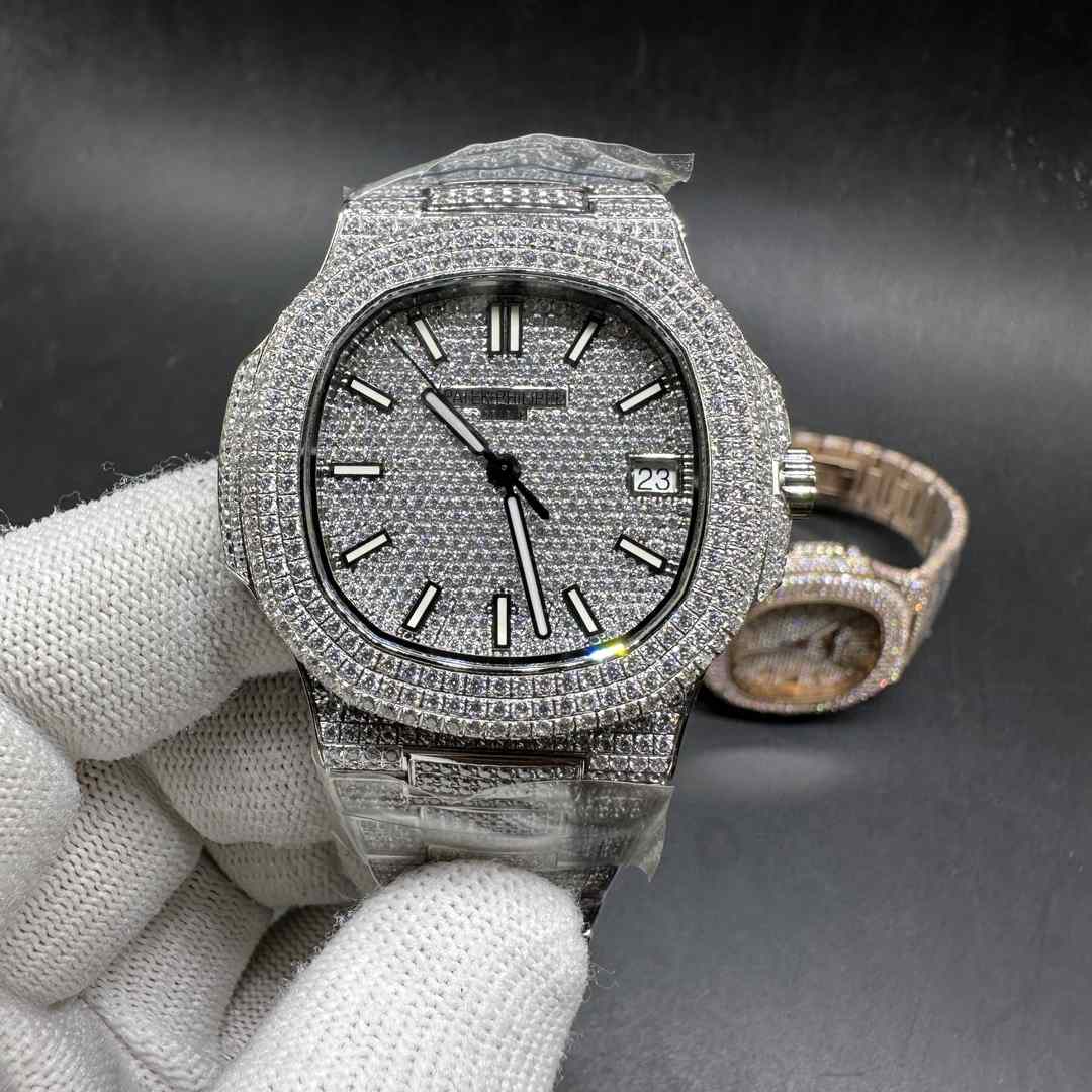 Patek Philippe 5711 Swarovski diamonds everywhere Silver case 40mm Cal.324 automatic High grade