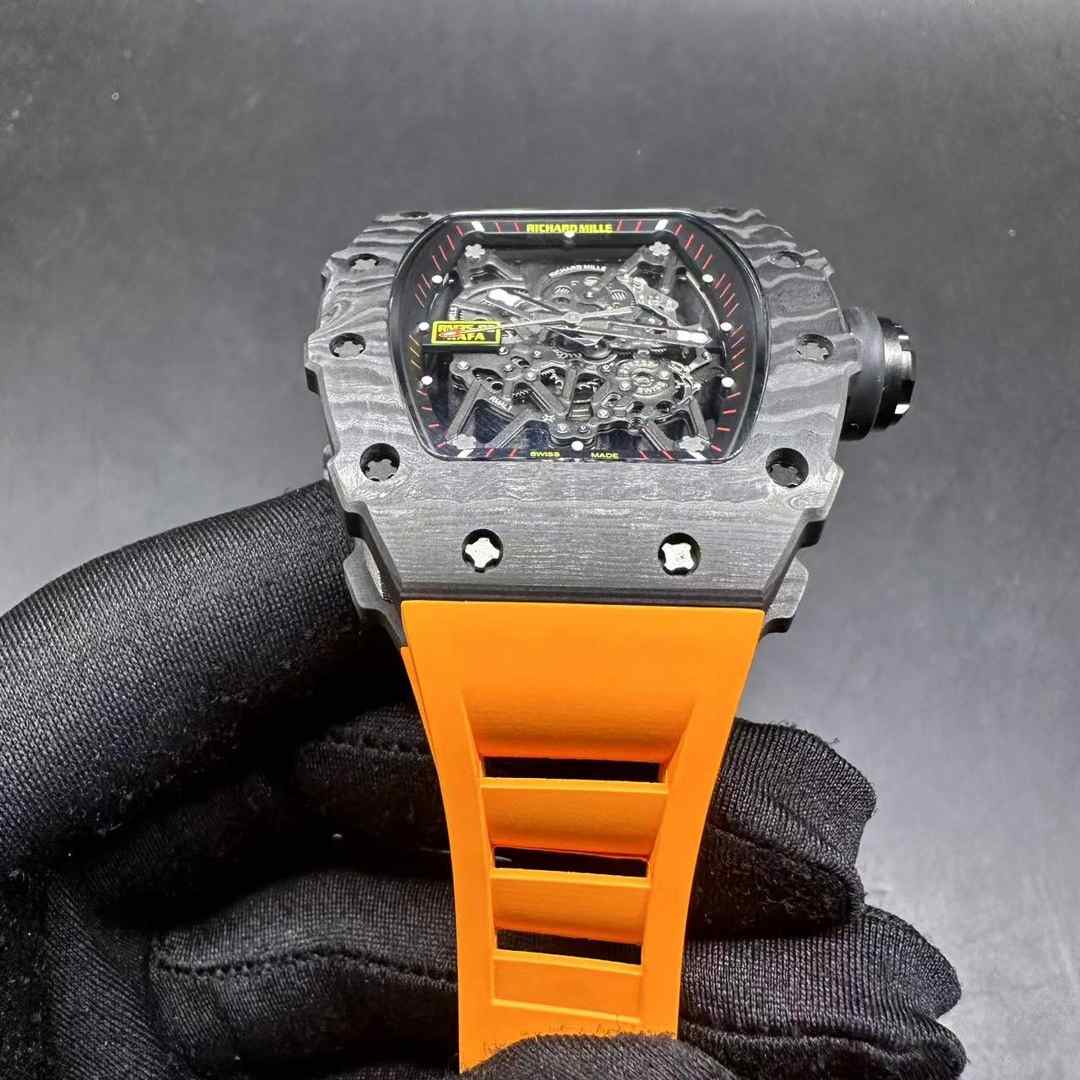Richard Mille RM35-02 RAFA AAA+ Miyota automatic Carbon case skeleton dial Orange rubber strap B50