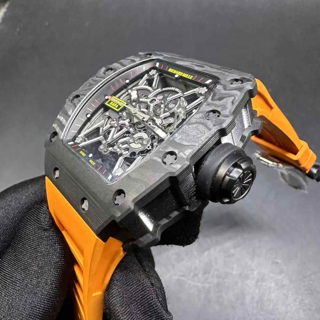 Richard Mille RM35-02 RAFA AAA+ Miyota automatic Carbon case skeleton dial Orange rubber strap B50