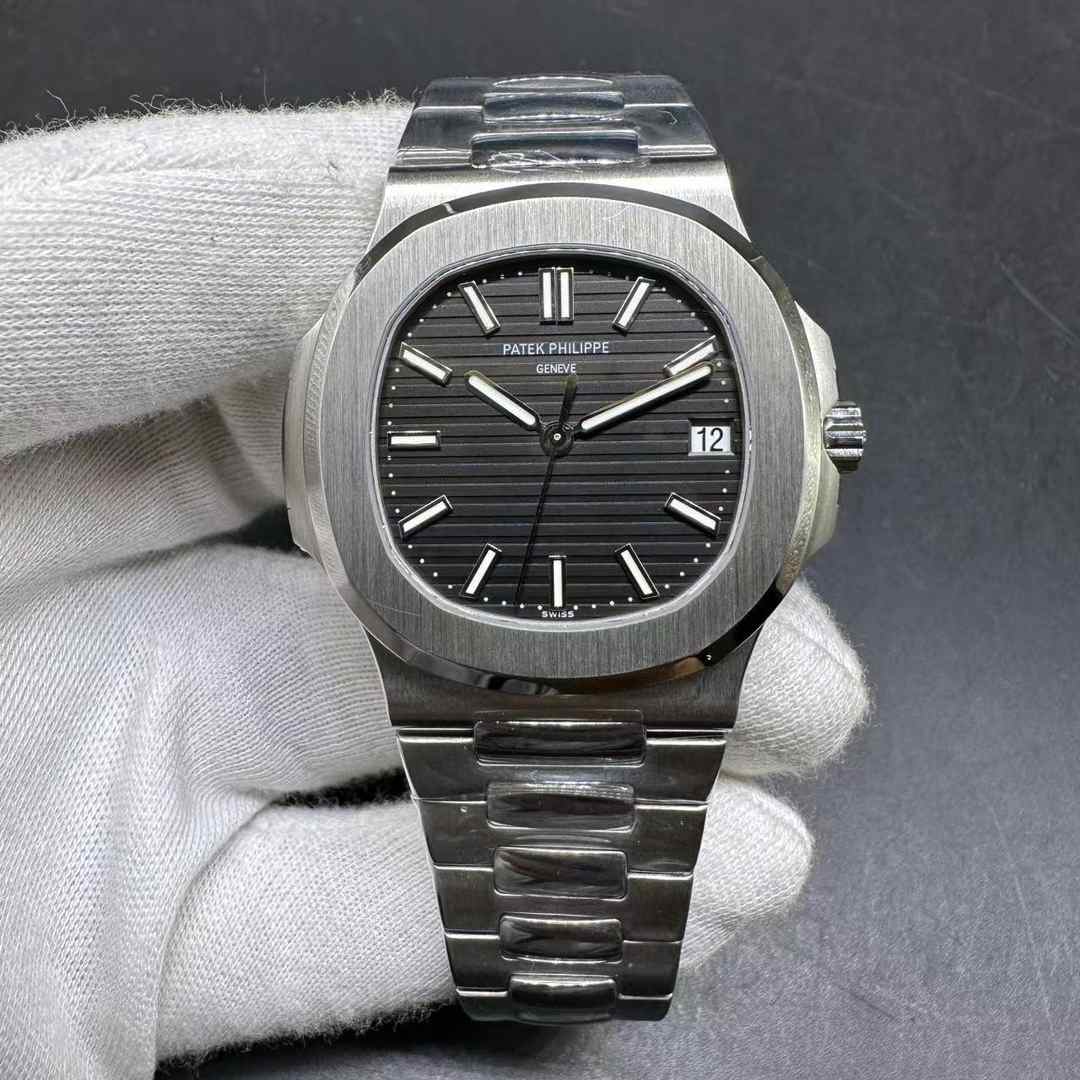 Patek Philippe 5711 high quality 9015 automatic movement Steel case 40mm Black dial Stick PPF C80