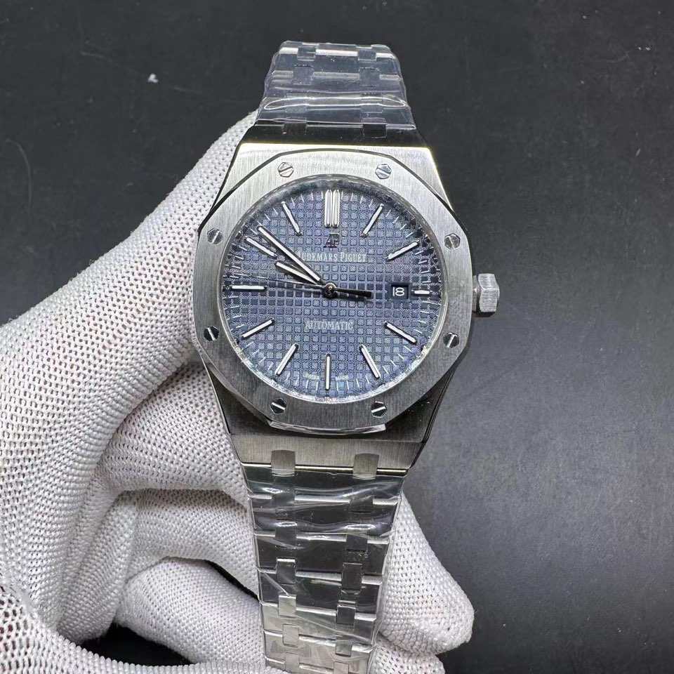 AP Royal Oak 15400 AAA 2813 automatic movement silver case 42mm blue dial stainless steel men’s watch A15