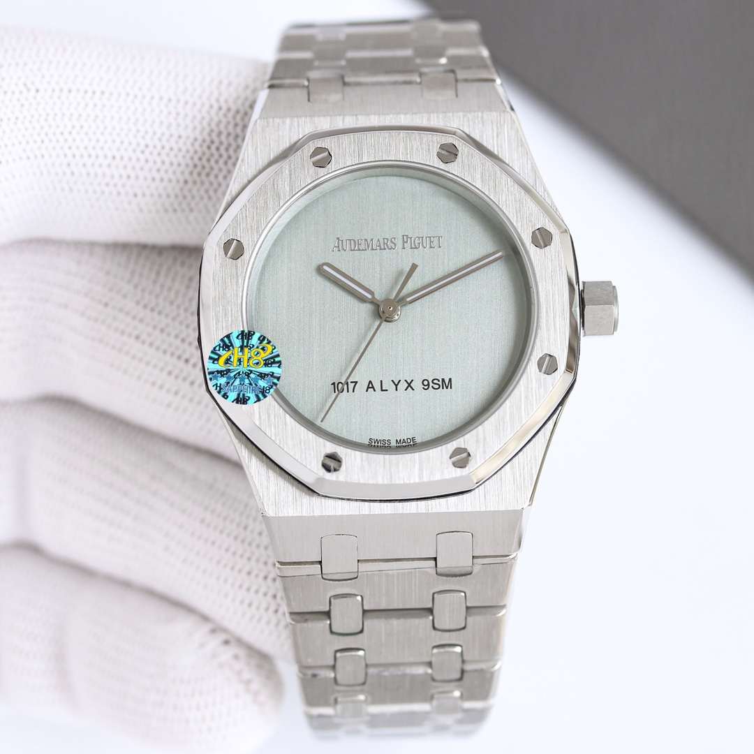 AP 15550ST High quality 9015 movement Silver case 37mm Grey dial women automatic watch C50