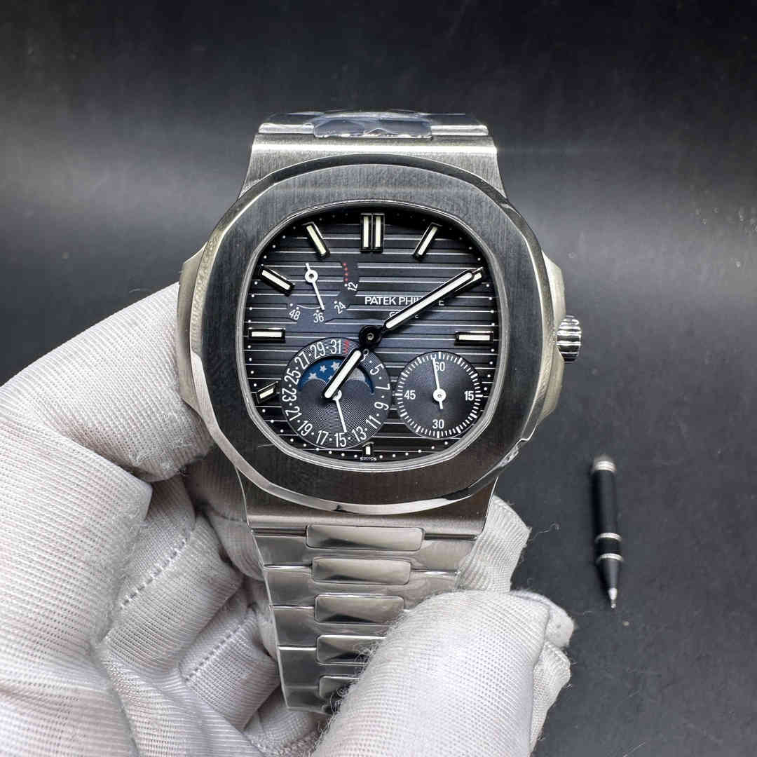 Patek Nautilus 5712 ZF factory V2 version Cal.240 automatic full works power reserve function steel case 40mm gray dial G50
