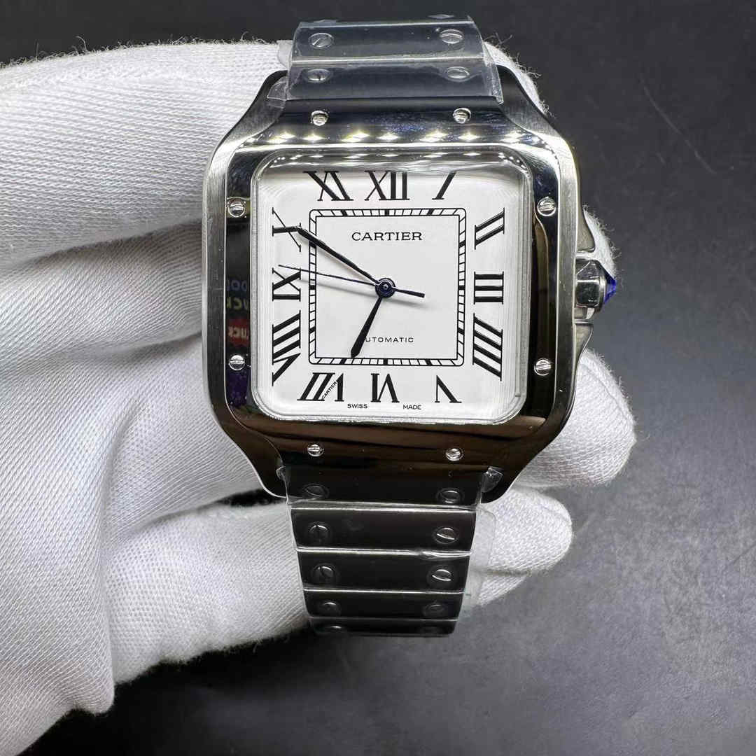 Cartier Santos no date AAA 2813 automatic Steel case 38.5*40mm White dial