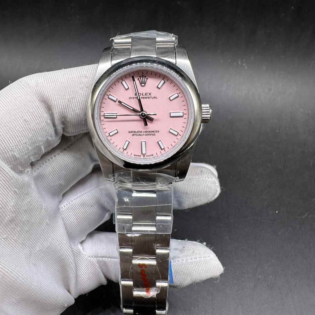 Rolex Oyster Perpetual AAA automatic 2813 movement steel case 31mm pink dial oyster bracelet women watch A15