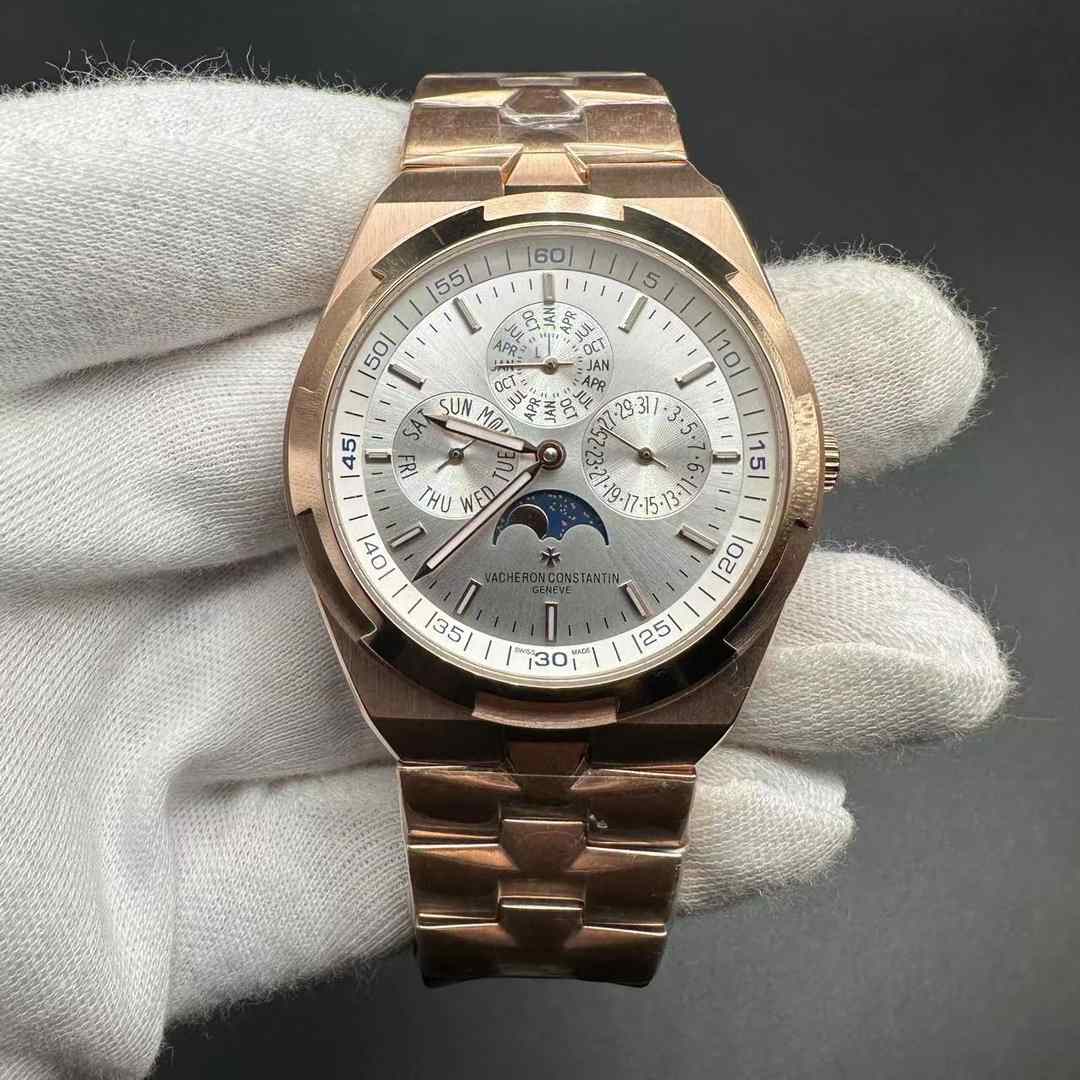 Vacheron Constantin VC Overseas 4300V Perpetual Calendar Rose gold case 41.5mm Silver dial full works.  C45