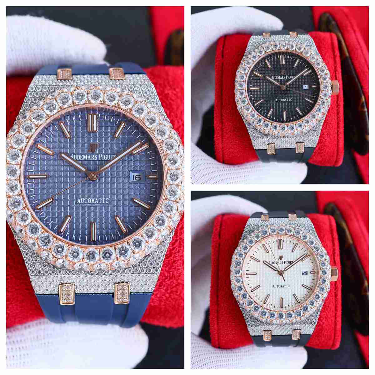 AP Royal Oak Rubber AAA automatic Two tone rose gold CZ diamonds case 42mm  B85