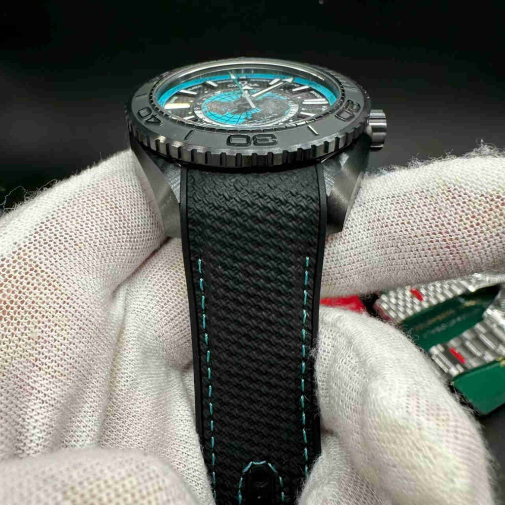 Omega deep black VS super clone black case 44mm blue dial E 00