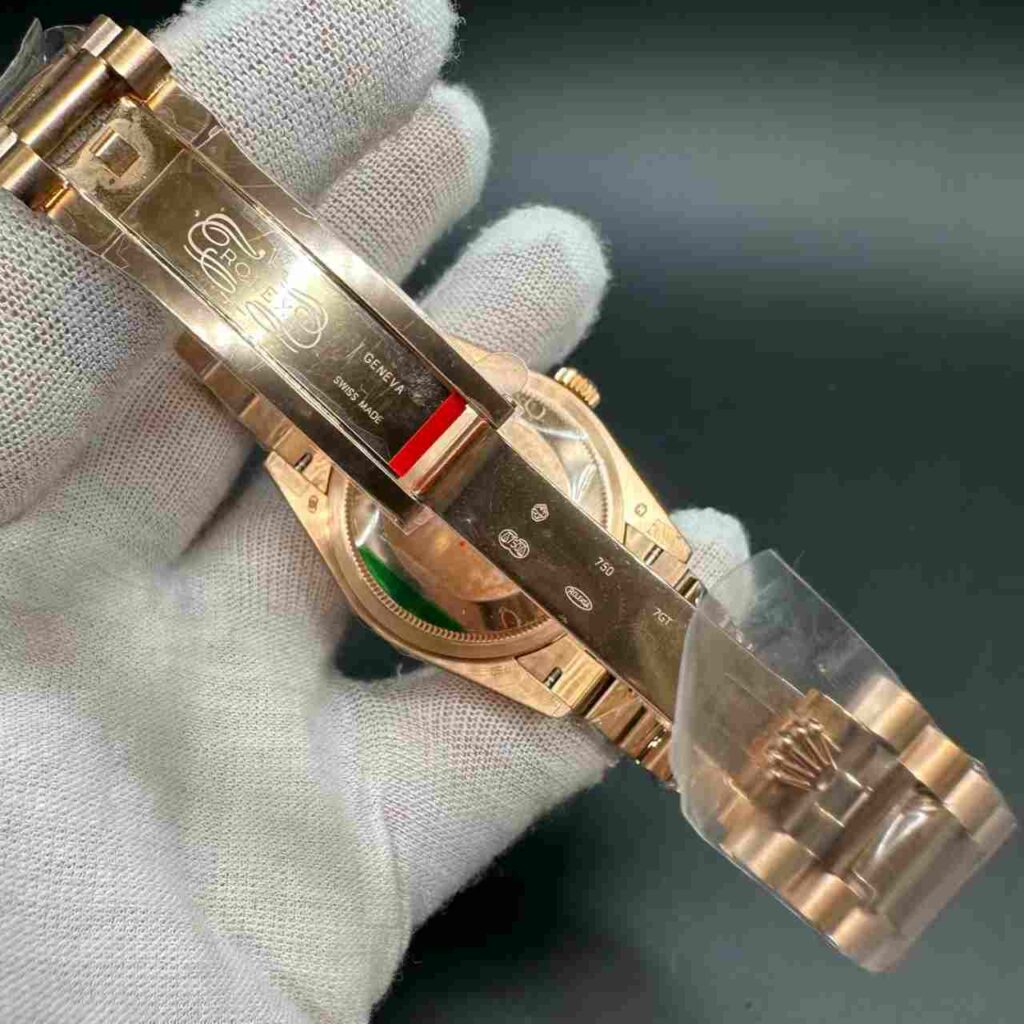 Daydate BP 2813 rose gold case 36mm gray dial president band women watch. B50