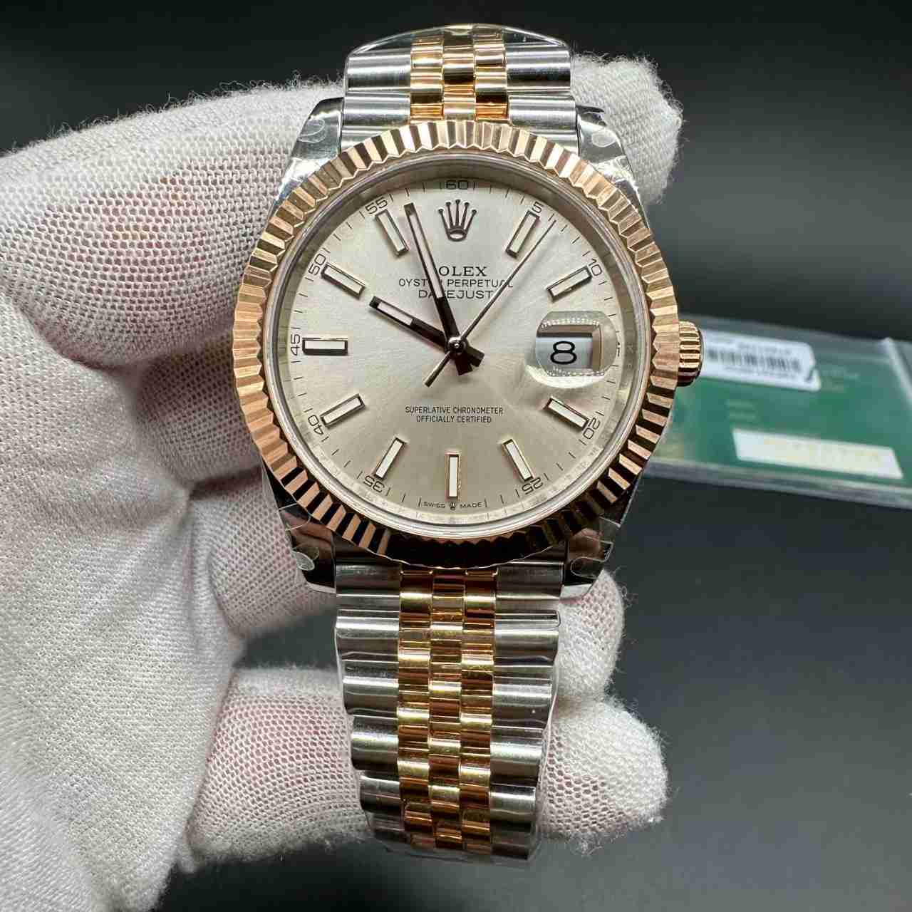 Datejust 41mm jubilee GM 3235 2tone real 18K rose gold plating, no fade.