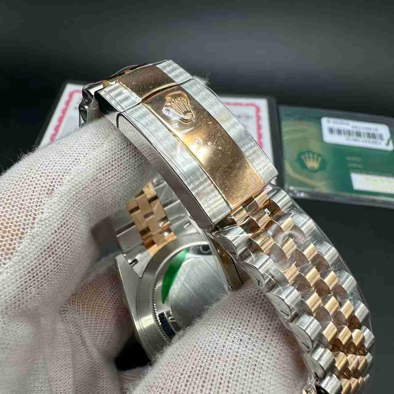 Datejust 41mm jubilee GM 3235 2tone real 18K rose gold plating, no fade.