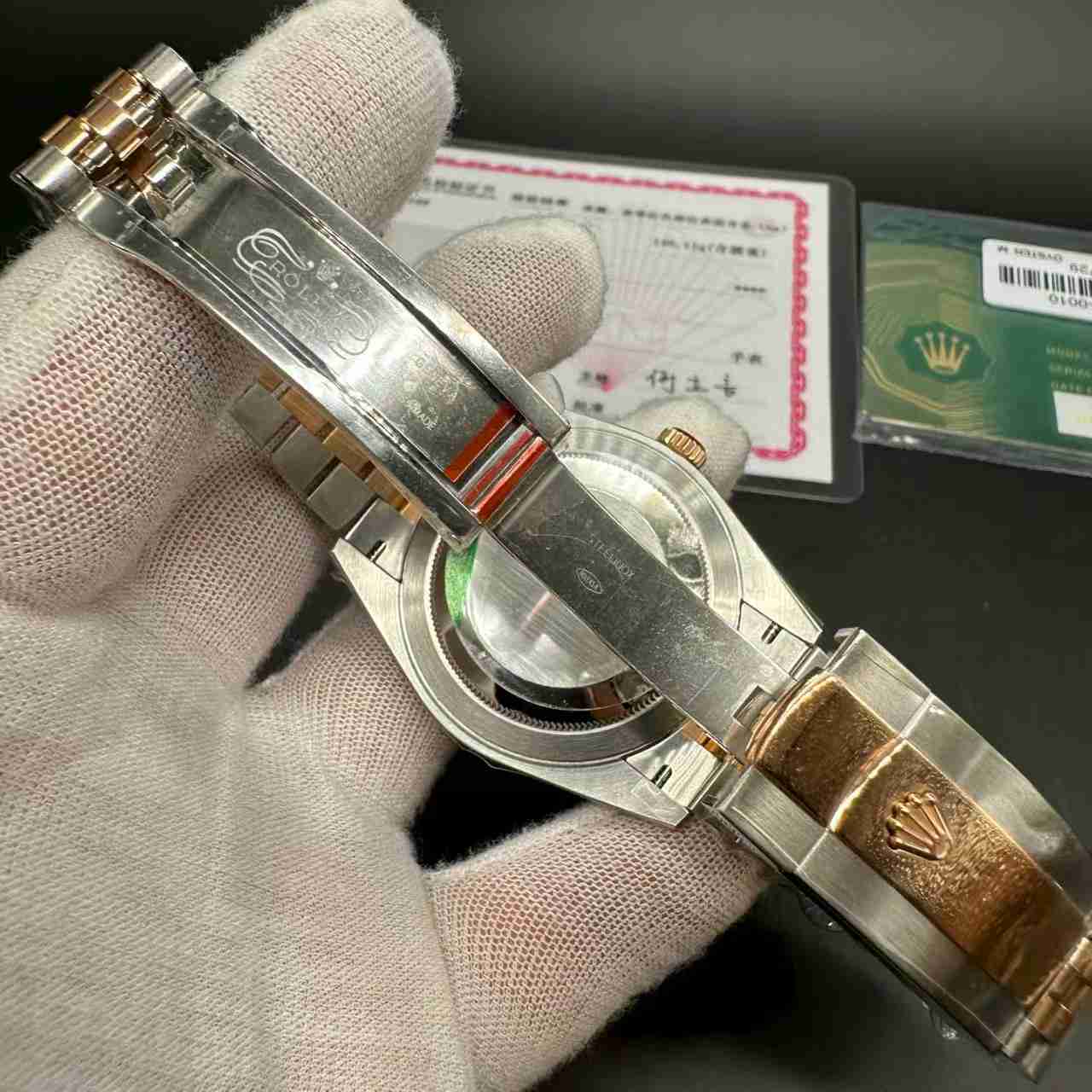 Datejust 41mm jubilee GM 3235 2tone real 18K rose gold plating, no fade.