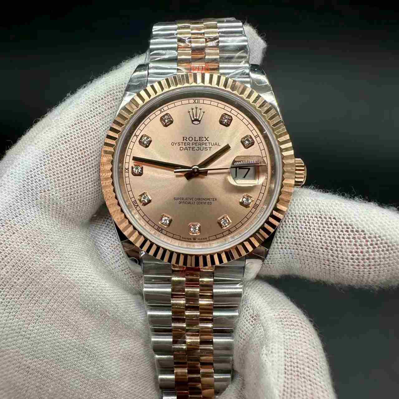 Datejust 41mm jubilee GM 3235 rose gold 2tone super clone. D50