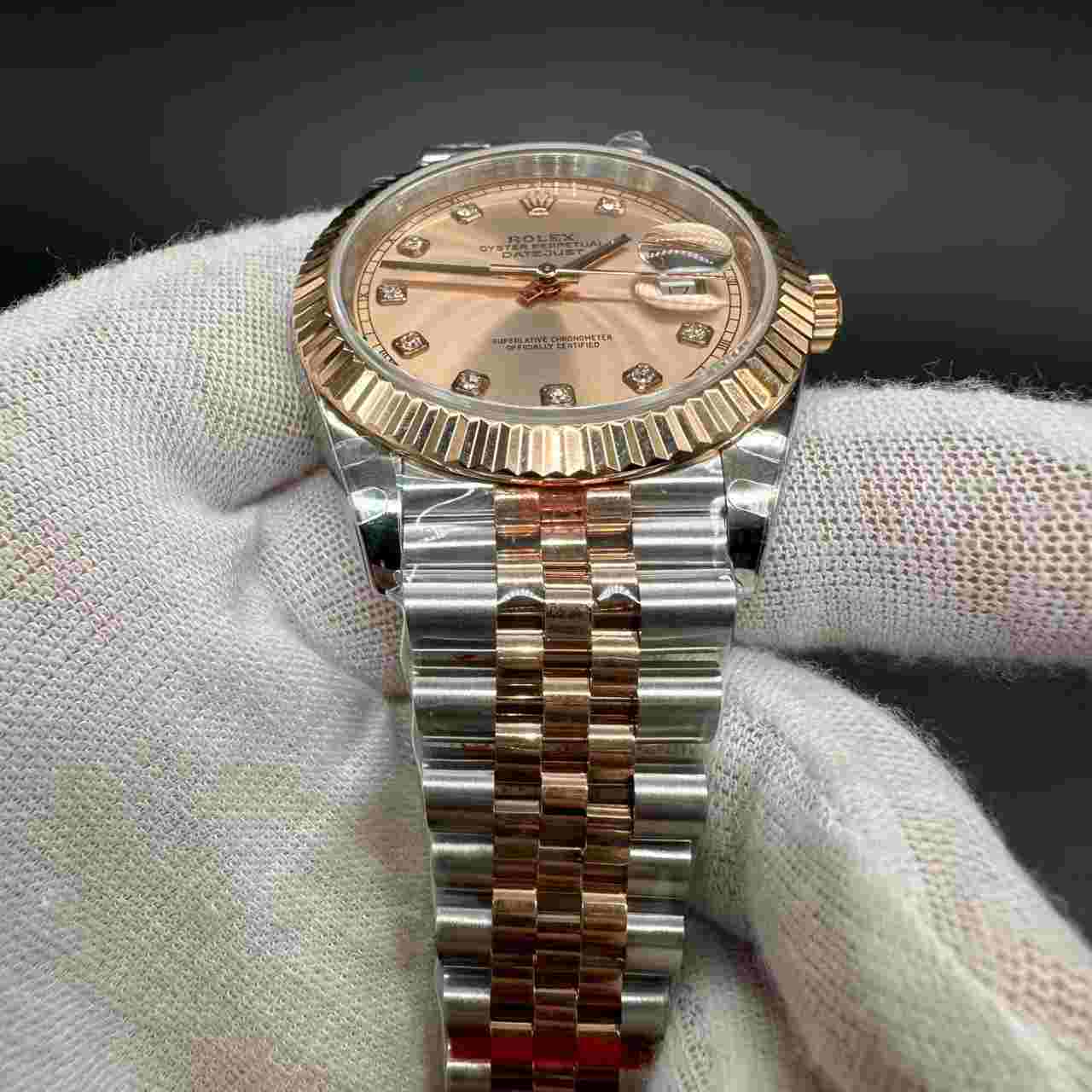 Datejust 41mm jubilee GM 3235 rose gold 2tone super clone. D50