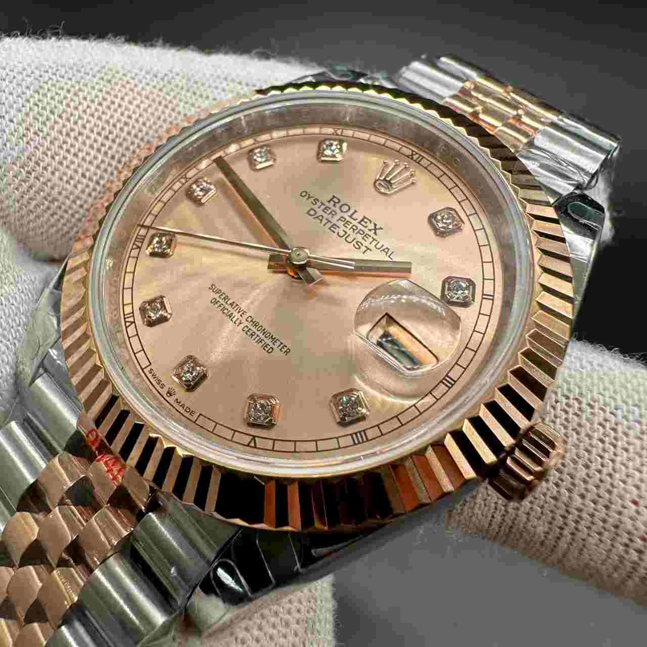 Datejust 41mm jubilee GM 3235 rose gold 2tone super clone. D50