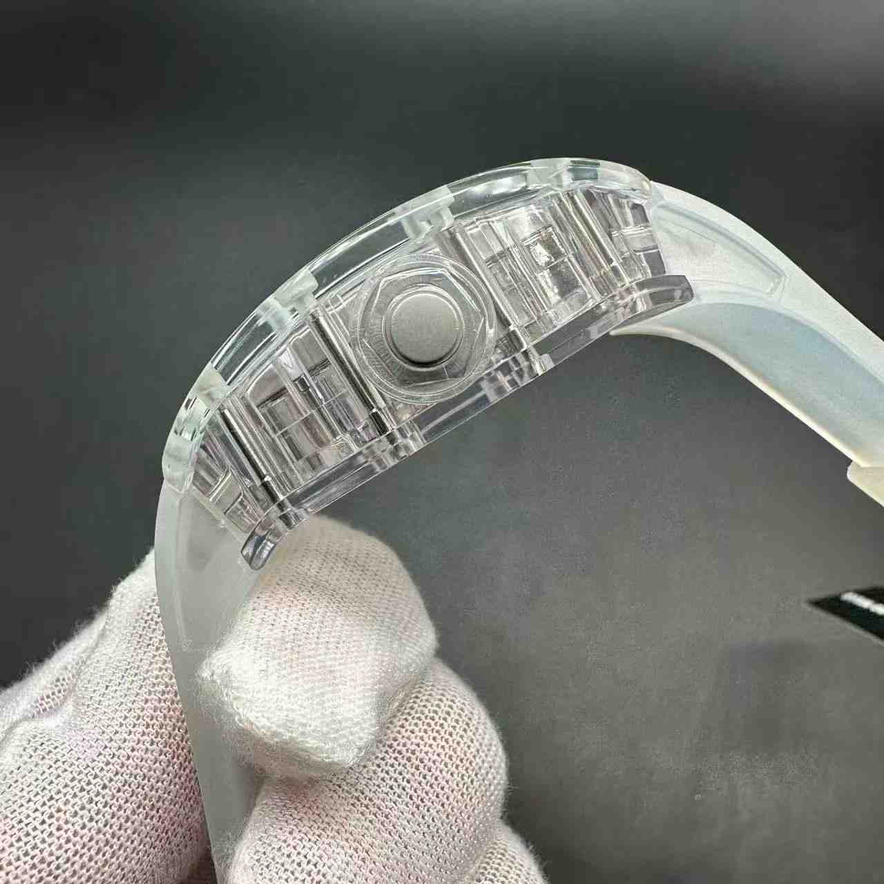 RM56-01 Limited edition Miyota automatic transparent case skeleton dial rubber strap  B50