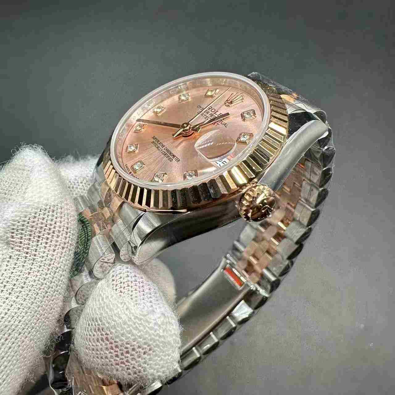 Datejust ARF 2671 automatic 2tone rose gold case 31mm jubilee band women watch. C90