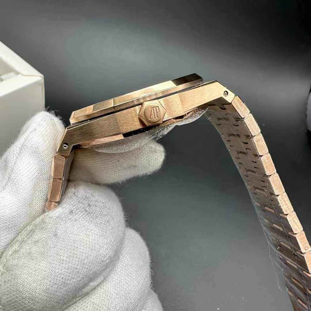 AP Royal Oak 15510 APS factory 3120 automatic Rose gold case 41mm black dial 1:1 grade. E20