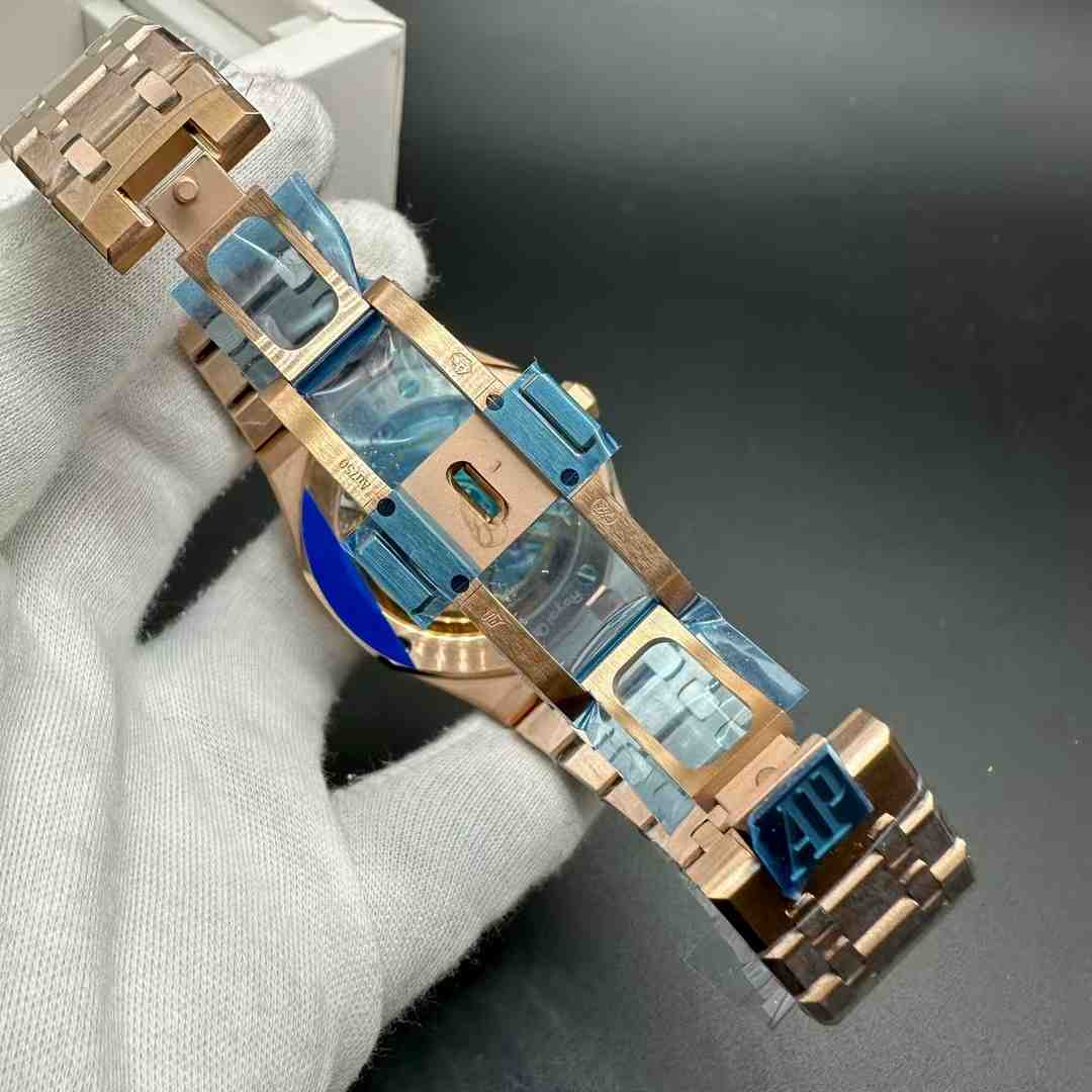 AP Royal Oak 15510 APS factory 3120 automatic Rose gold case 41mm black dial 1:1 grade. E20