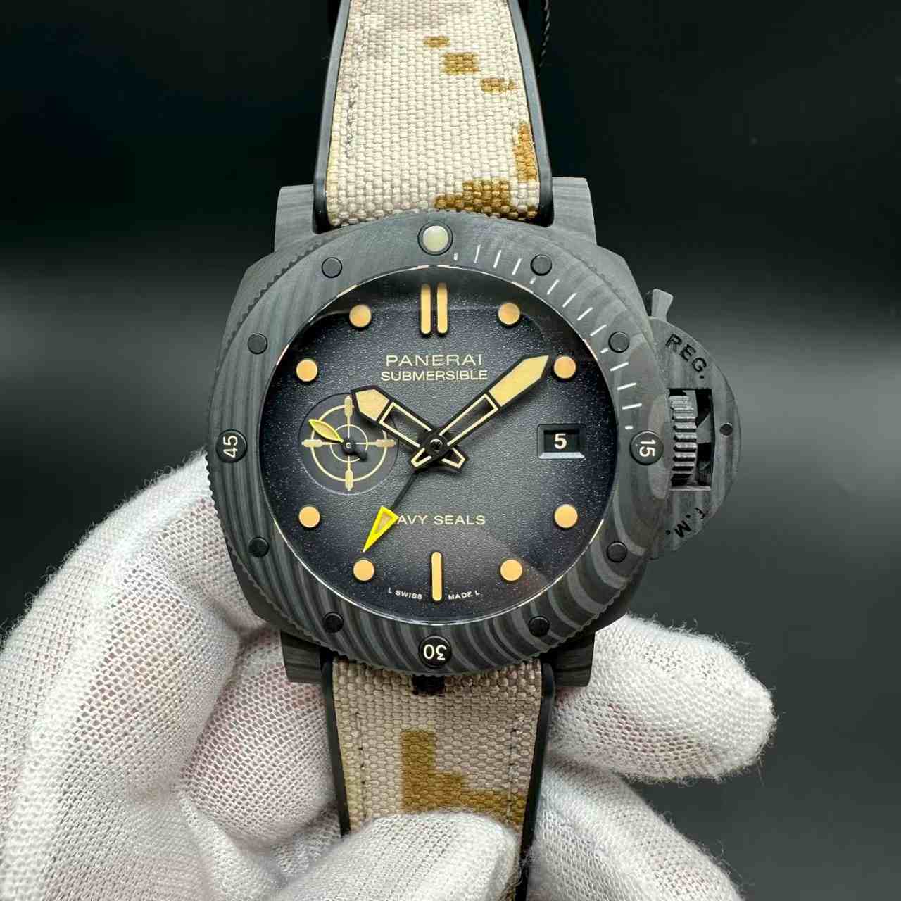 Panerai Submersible Navy Seals PAM1513 VS super clone Black Carbon case 44mm. D00