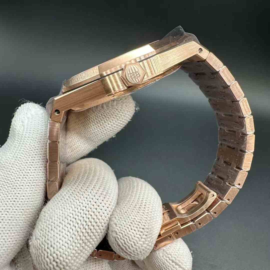 AP Royal Oak 15407OR THB new version Cal.3132 automatic movement Rose gold case 41mm Skeleton openwork dial two balance wheels.  E80