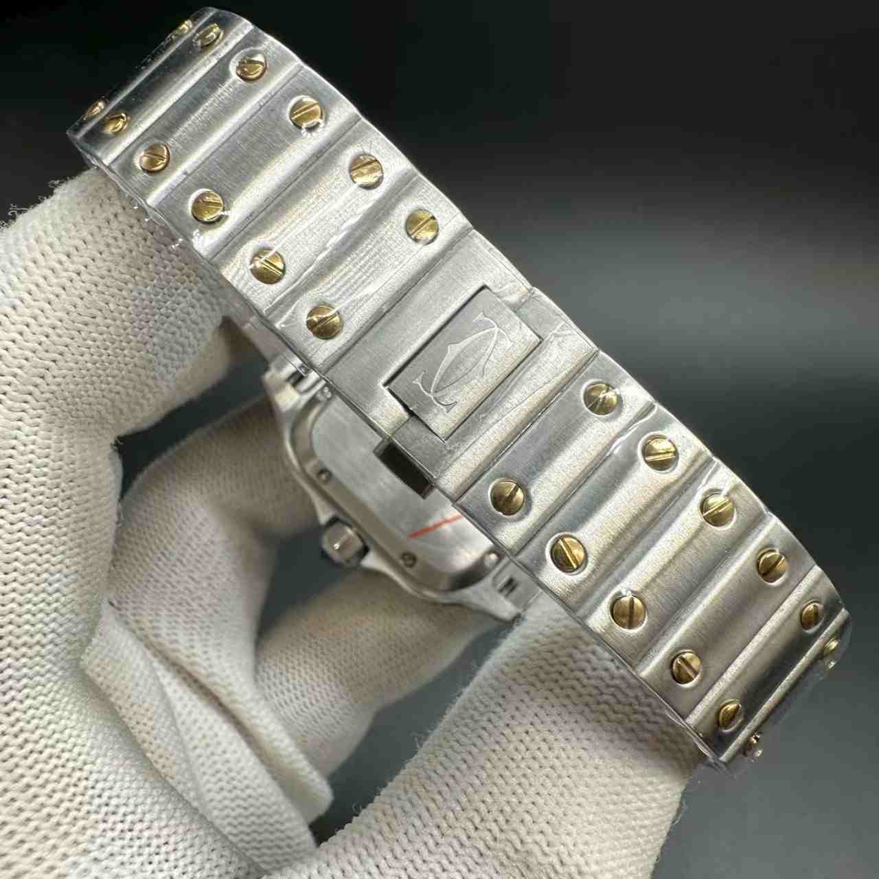 Santos AAA automatic 2tone gold case 35mm White dial Women watch. A15