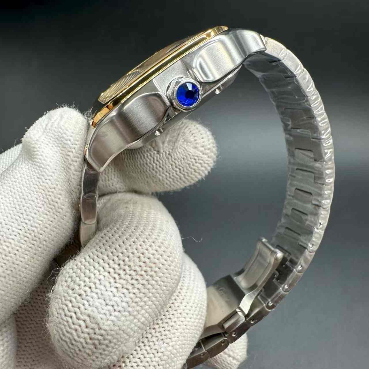 Santos AAA automatic 2tone gold case 35mm White dial Women watch. A15