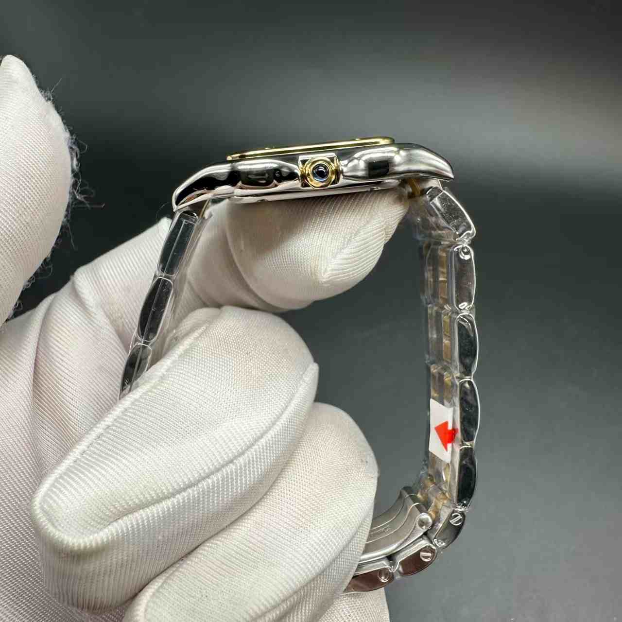 Cartier Tank 27mm BV factory Swiss quartz two tone gold women watch. B00