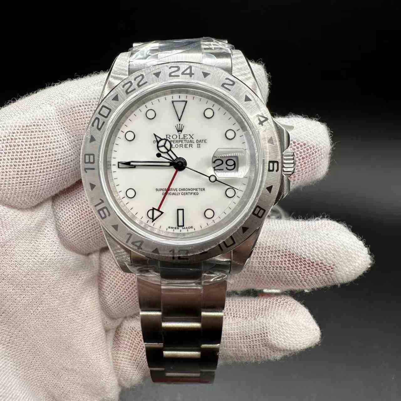 Explorer II BP 3186 steel case 40mm white dial vintage band. 360$