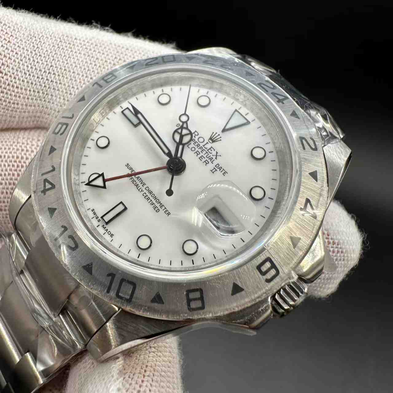 Explorer II BP 3186 steel case 40mm white dial vintage band. 360$