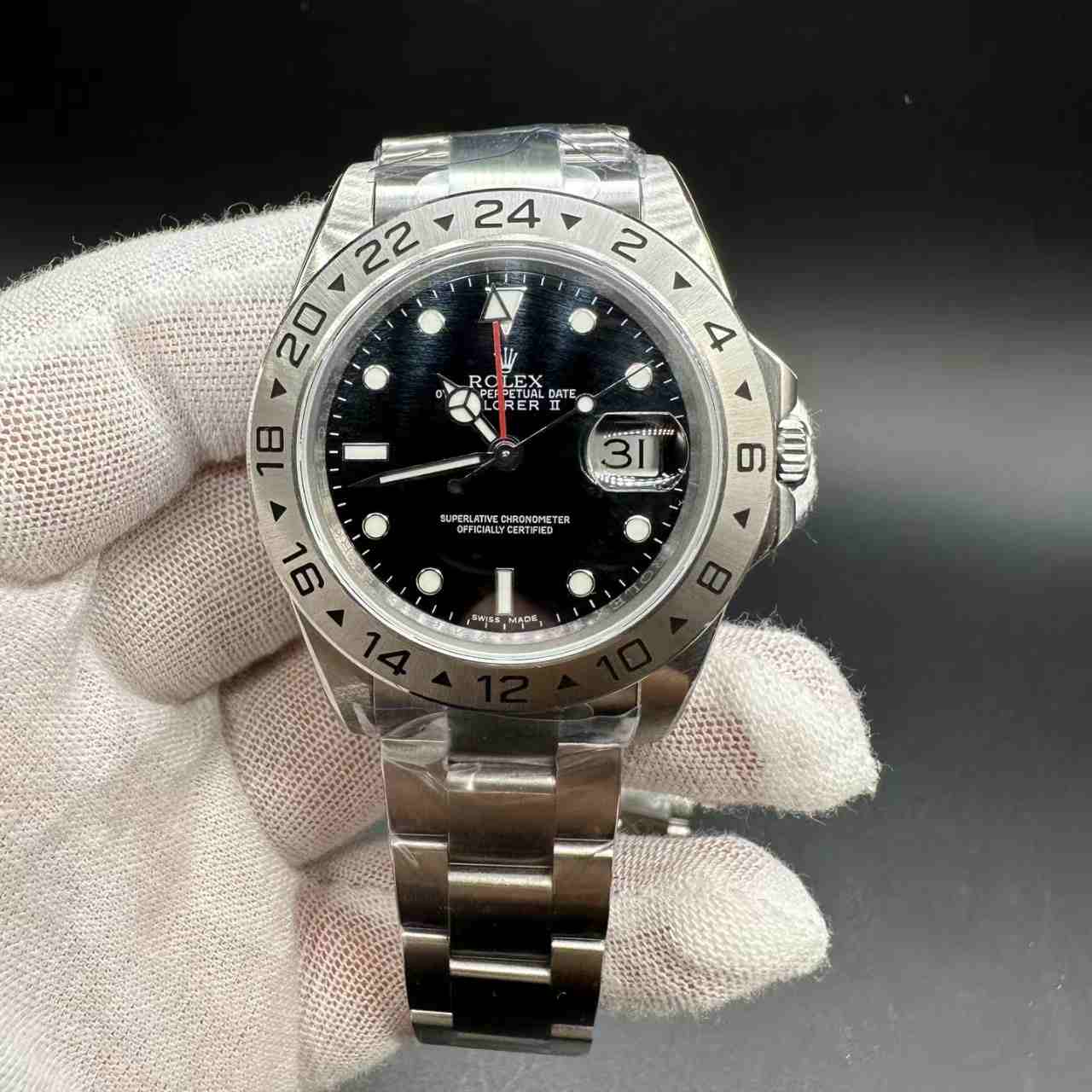 Explorer II BP 3186 steel case 40mm black dial vintage band. 360$