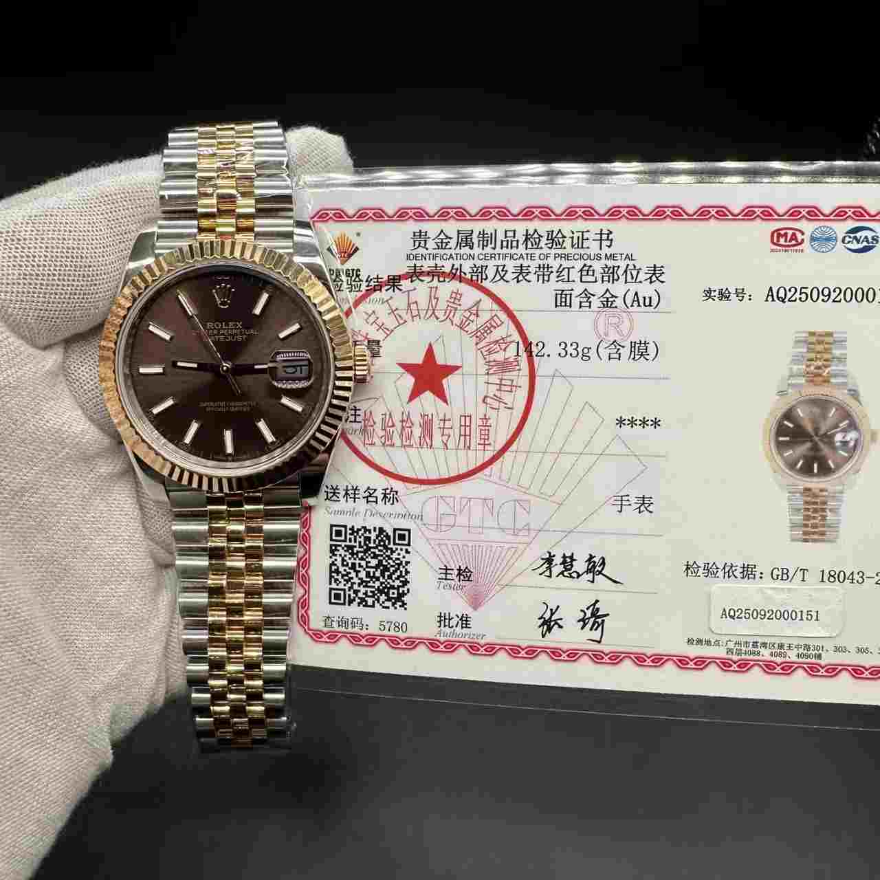 Datejust 41mm VS 3235 18K rose gold 2tone with white gold plating jubilee band F500