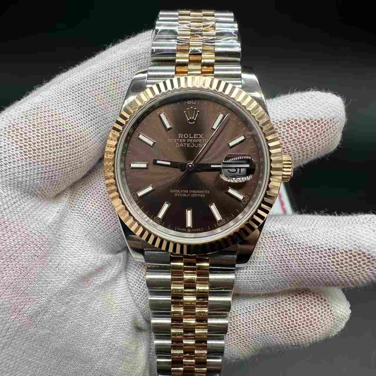 Datejust 41mm VS 3235 18K rose gold 2tone with white gold plating jubilee band F500