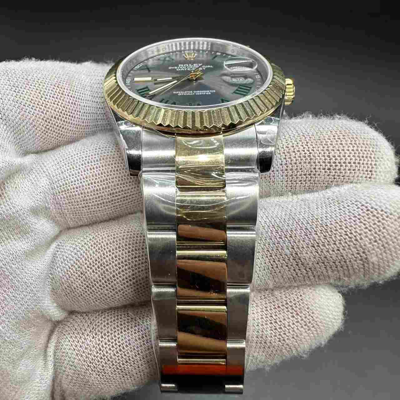 Datejust Wimbledon 2tone gold case 41mm oyster band BP 2813. 250$