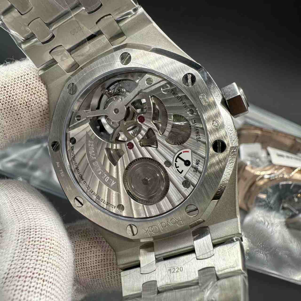 AP Royal Oak 26530TI BBS factory Flying Tourbillon hands-winding Steel case 41mm Gray dial.  750$