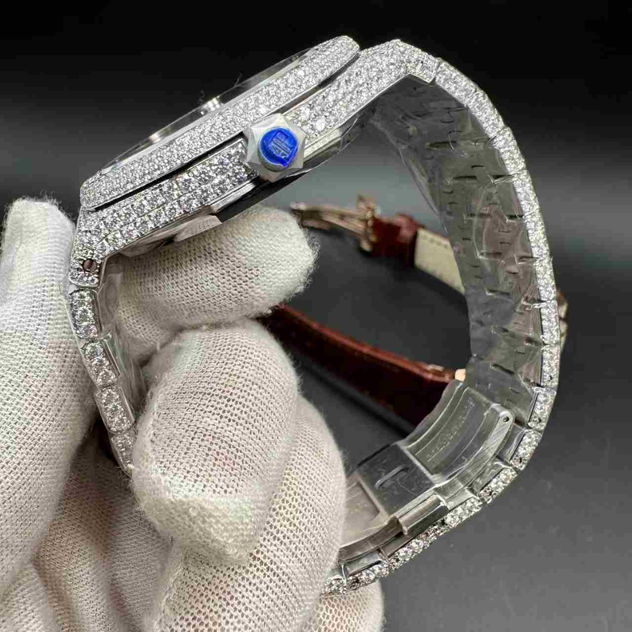 AP super clone Moissanite diamonds silver case 41mm Arabic dial  2000$