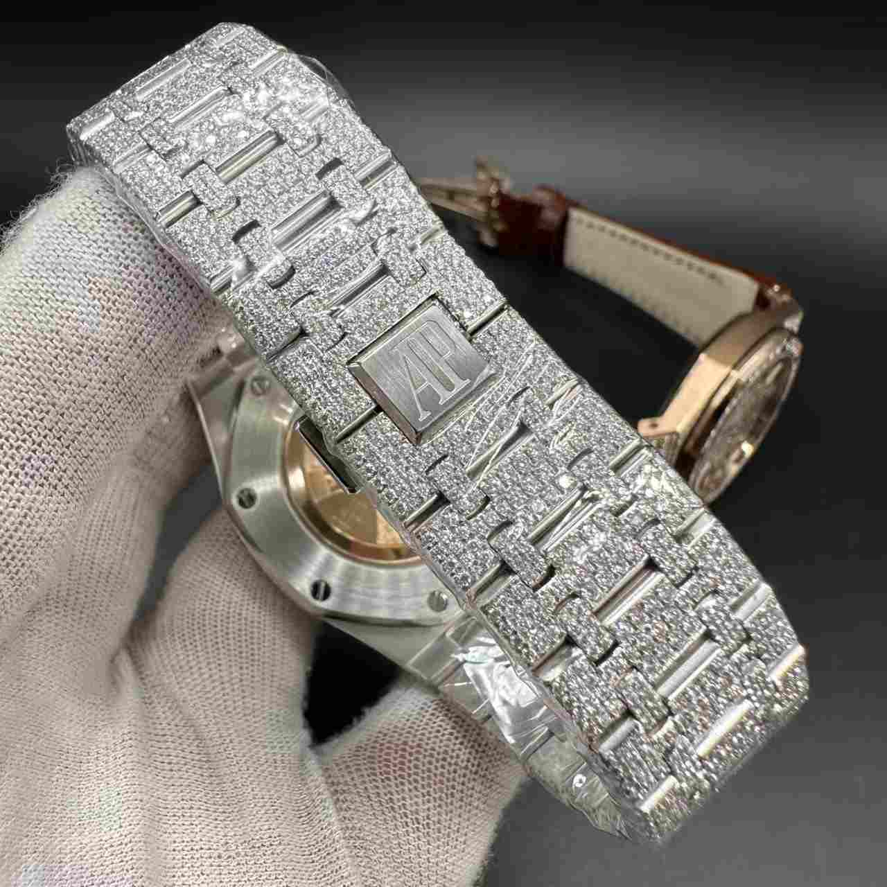 AP super clone Moissanite diamonds silver case 41mm Arabic dial  2000$