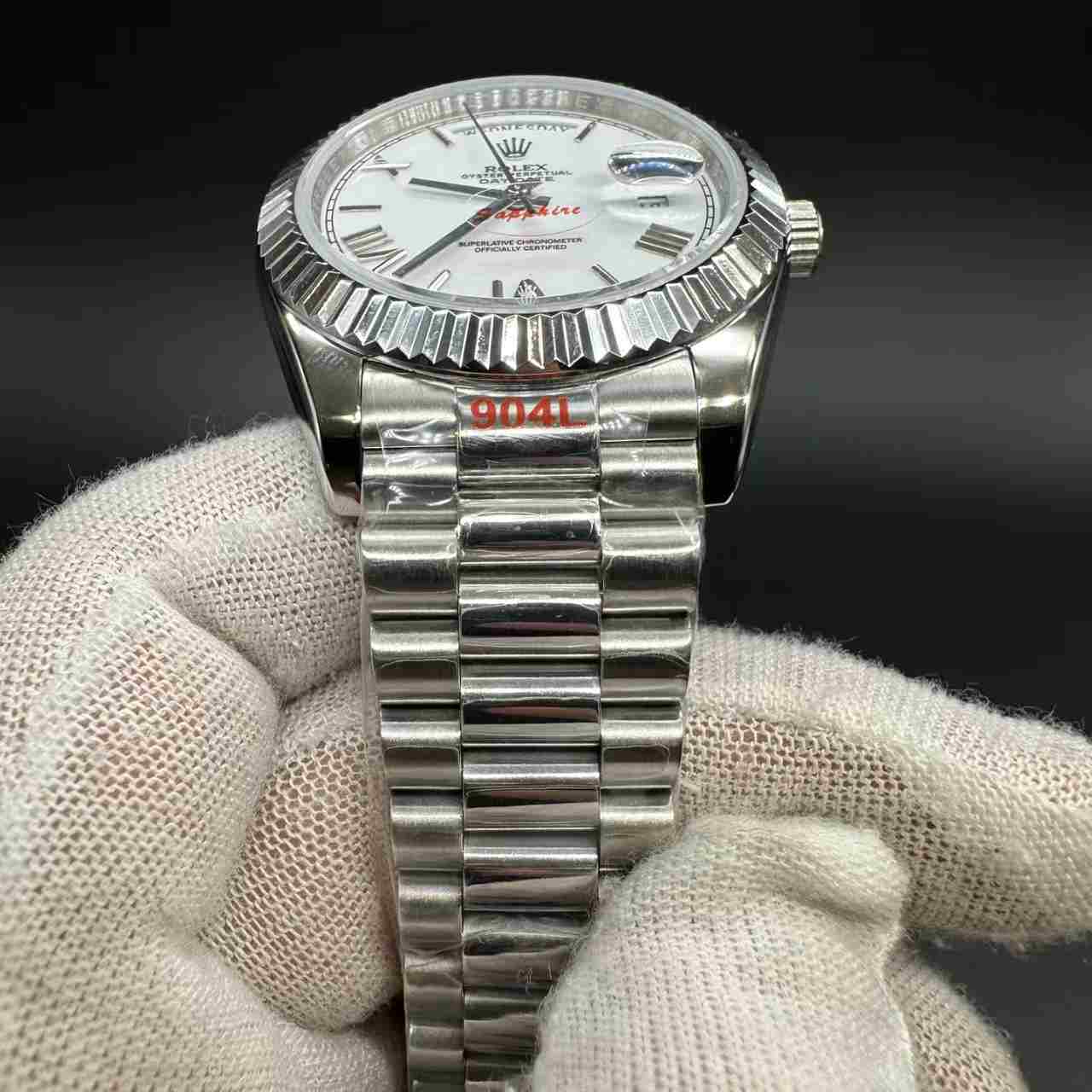 Daydate GD factory Miyota automatic AAA+ steel case 40mm white dial President band. 136$