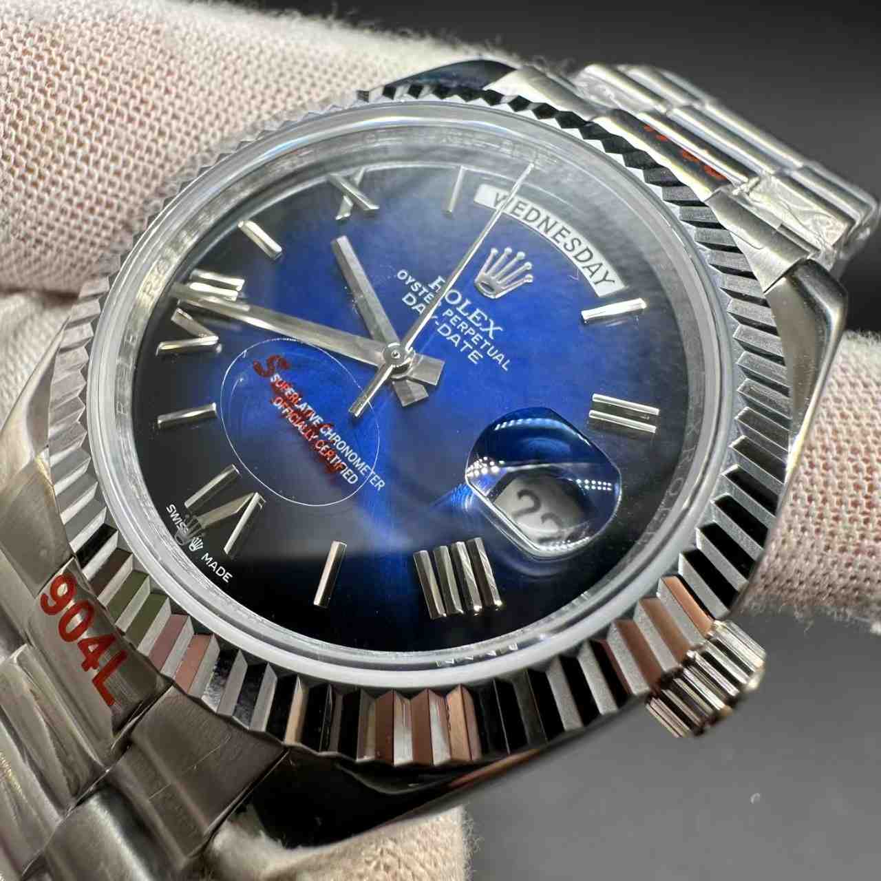Daydate GD factory Miyota automatic AAA+ steel case 40mm blue dial President band. 136$