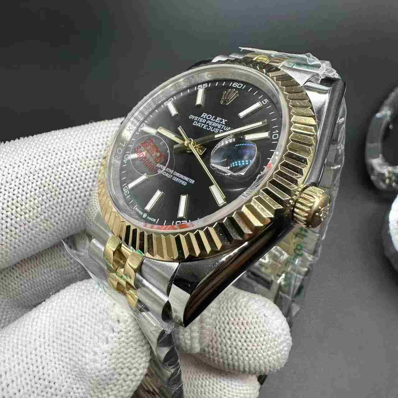 Datejust AAA+ automatic YT factory 2tone gold case 41mm black dial Jubilee band. 125$