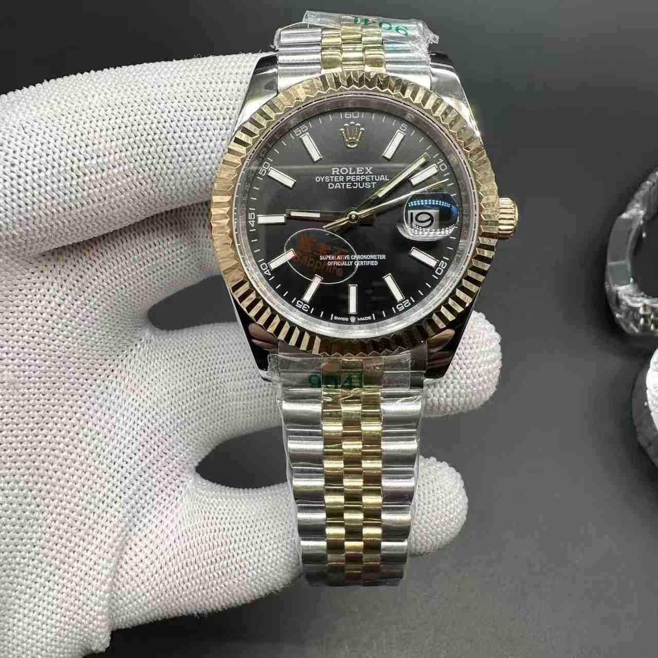 Datejust AAA+ automatic YT factory 2tone gold case 41mm black dial Jubilee band. 125$